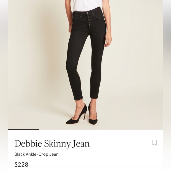 VERONICA BEARD Jeans Debbie Coated High Rise Skinny black crop high rise 25 / 0 - Picture 5 of 16